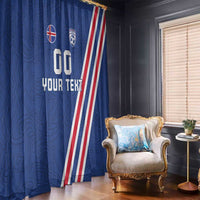 Custom Iceland Football Window Curtain Strakarnir Okkar Celtic Pattern