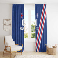 Custom Iceland Football Window Curtain Strakarnir Okkar Celtic Pattern