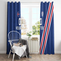 Custom Iceland Football Window Curtain Strakarnir Okkar Celtic Pattern