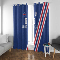 Custom Iceland Football Window Curtain Strakarnir Okkar Celtic Pattern