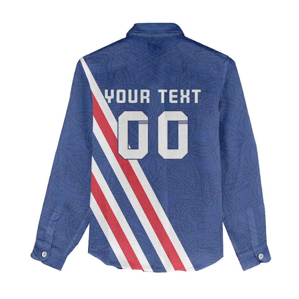 Custom Iceland Football Women Casual Shirt Strakarnir Okkar Celtic Pattern