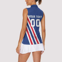 Custom Iceland Football Women Sleeveless Polo Shirt Strakarnir Okkar Celtic Pattern