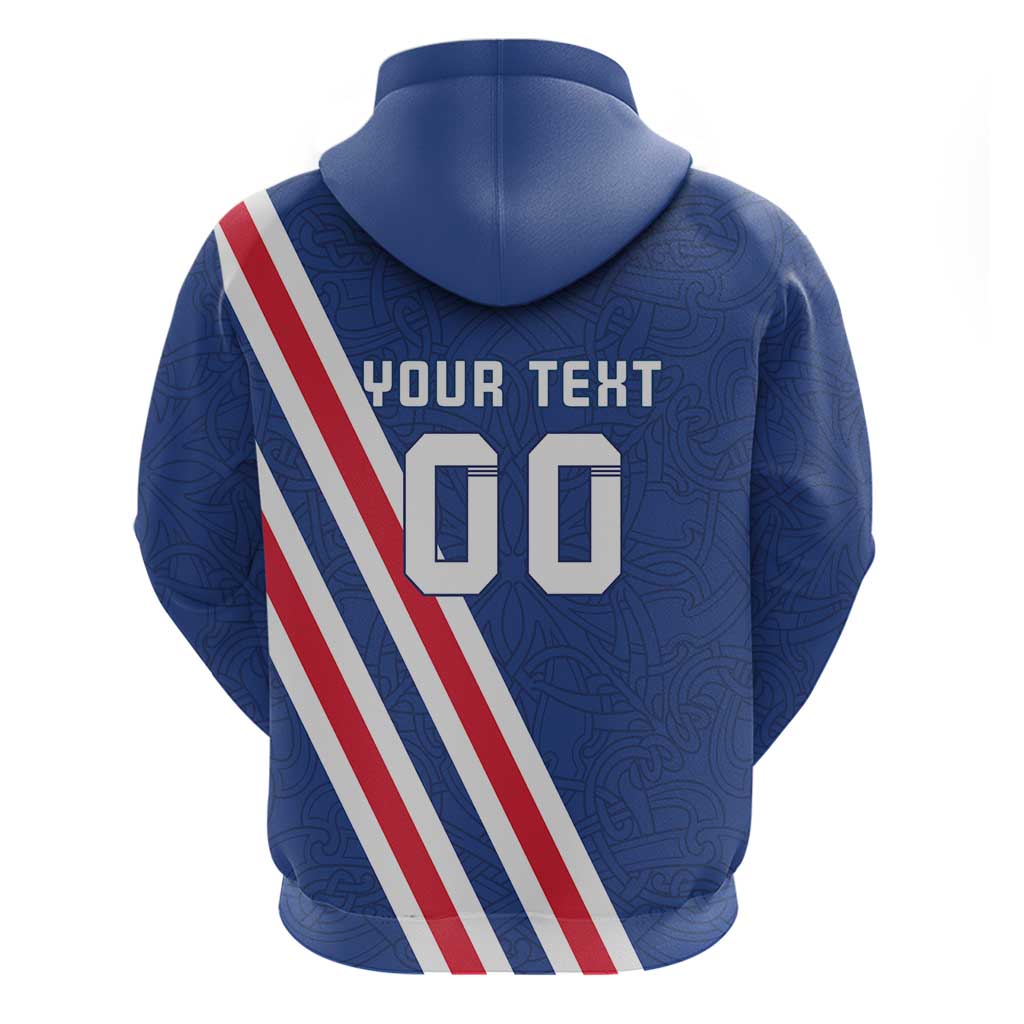 Custom Iceland Football Zip Hoodie Strakarnir Okkar Celtic Pattern