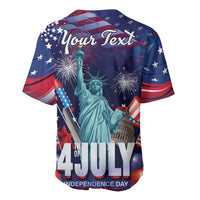 Personalized United States Independence Day Baseball Jersey Statue of Liberty for 4th of July