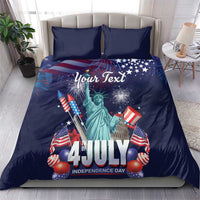 Personalized United States Independence Day Bedding Set Statue of Liberty for 4th of July