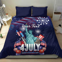 Personalized United States Independence Day Bedding Set Statue of Liberty for 4th of July