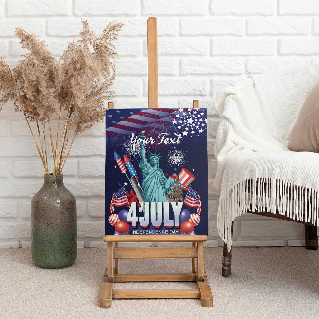 Personalized United States Independence Day Canvas Wall Art Statue of Liberty for 4th of July