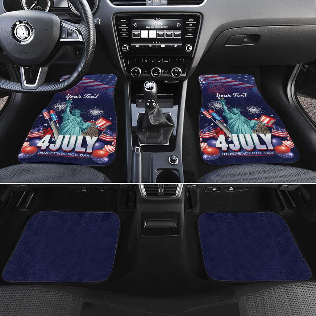 Personalized United States Independence Day Car Mats Statue of Liberty for 4th of July