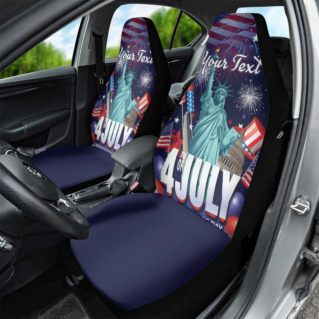 Personalized United States Independence Day Car Seat Cover Statue of Liberty for 4th of July