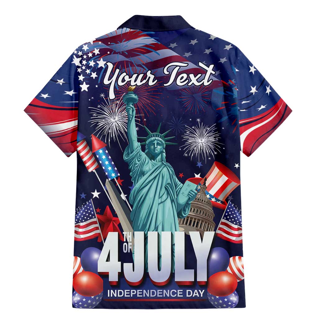 Personalized United States Independence Day Family Matching Mermaid Dress and Hawaiian Shirt Statue of Liberty for 4th of July