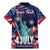 Personalized United States Independence Day Family Matching Mermaid Dress and Hawaiian Shirt Statue of Liberty for 4th of July