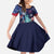 Personalized United States Independence Day Family Matching Off Shoulder Maxi Dress and Hawaiian Shirt Statue of Liberty for 4th of July