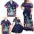 Personalized United States Independence Day Family Matching Off Shoulder Maxi Dress and Hawaiian Shirt Statue of Liberty for 4th of July