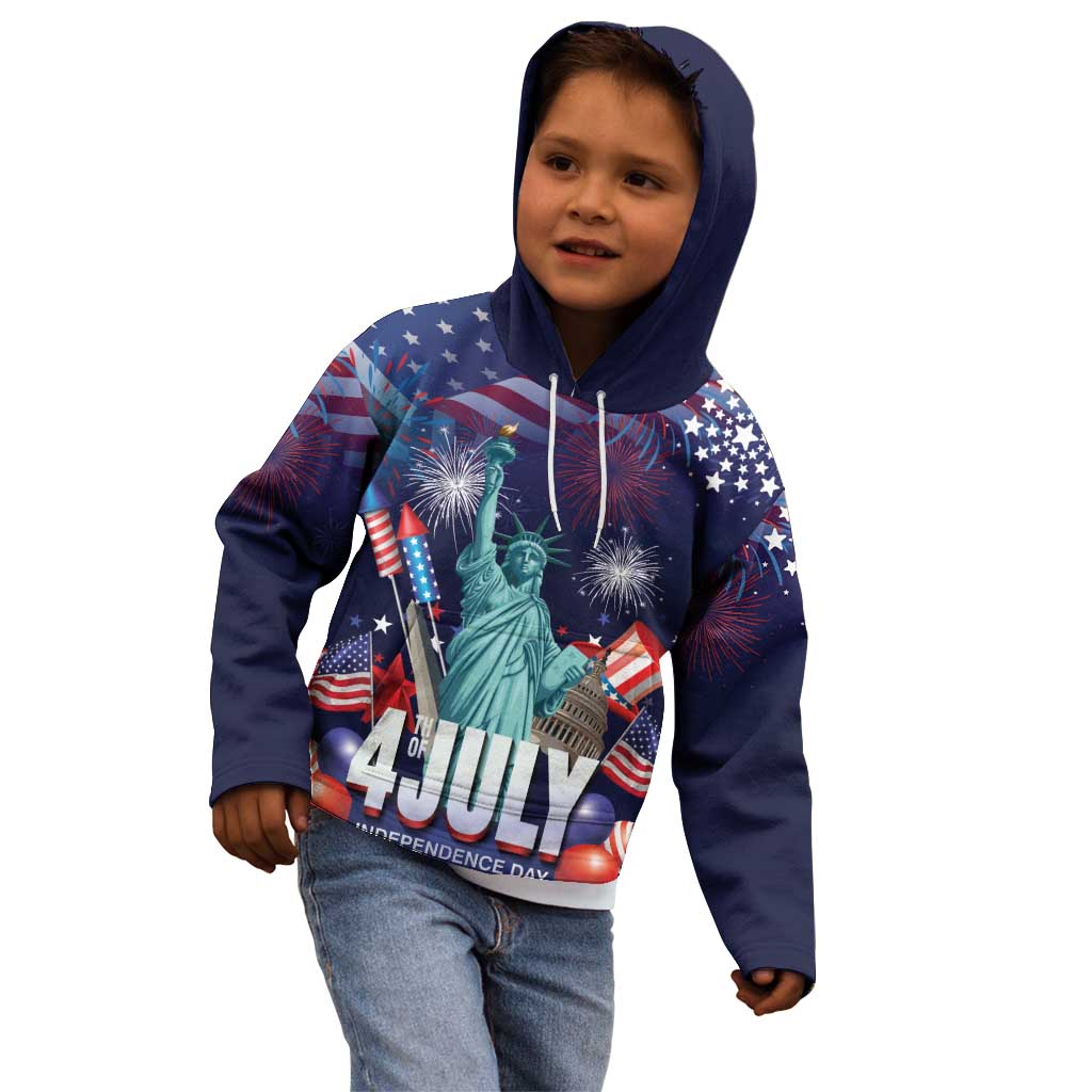 Personalized United States Independence Day Kid Hoodie Statue of Liberty for 4th of July