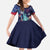 Personalized United States Independence Day Kid Short Sleeve Dress Statue of Liberty for 4th of July