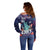 Personalized United States Independence Day Off Shoulder Sweater Statue of Liberty for 4th of July