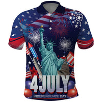 Personalized United States Independence Day Polo Shirt Statue of Liberty for 4th of July