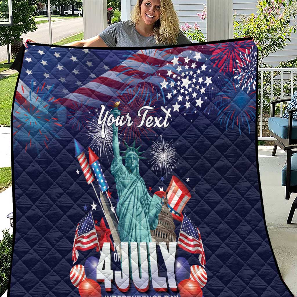 Personalized United States Independence Day Quilt Statue of Liberty for 4th of July