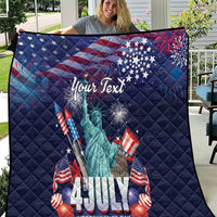 Personalized United States Independence Day Quilt Statue of Liberty for 4th of July