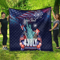 Personalized United States Independence Day Quilt Statue of Liberty for 4th of July