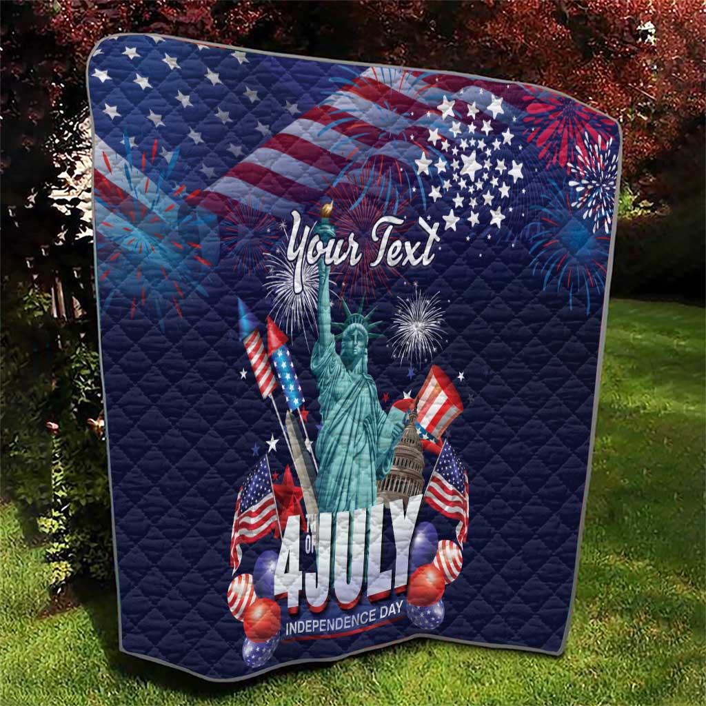 Personalized United States Independence Day Quilt Statue of Liberty for 4th of July