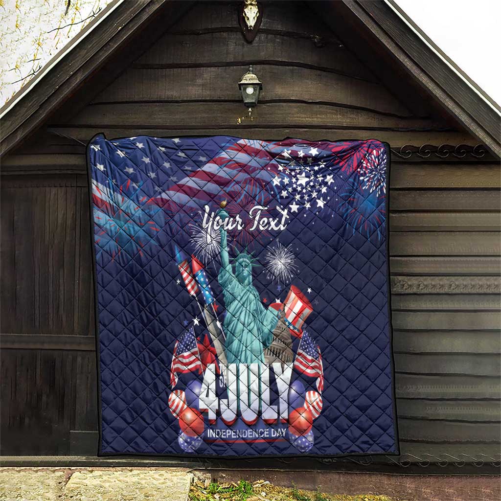 Personalized United States Independence Day Quilt Statue of Liberty for 4th of July
