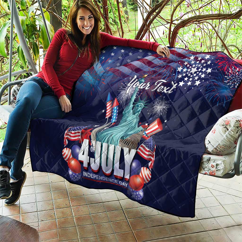 Personalized United States Independence Day Quilt Statue of Liberty for 4th of July