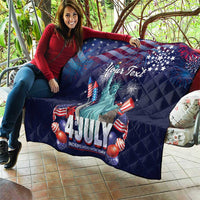 Personalized United States Independence Day Quilt Statue of Liberty for 4th of July