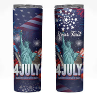 Personalized United States Independence Day Skinny Tumbler Statue of Liberty for 4th of July