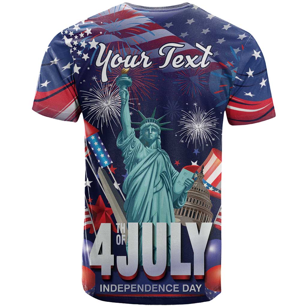 Personalized United States Independence Day T Shirt Statue of Liberty for 4th of July