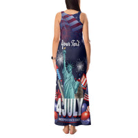 Personalized United States Independence Day Tank Maxi Dress Statue of Liberty for 4th of July