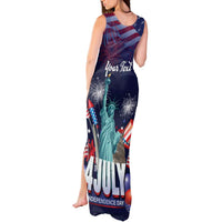 Personalized United States Independence Day Tank Maxi Dress Statue of Liberty for 4th of July