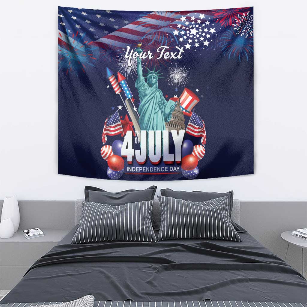 Personalized United States Independence Day Tapestry Statue of Liberty for 4th of July