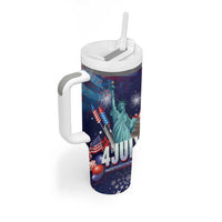 Personalized United States Independence Day Tumbler With Handle Statue of Liberty for 4th of July