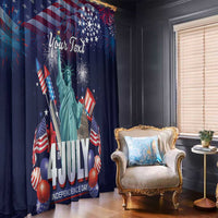 Personalized United States Independence Day Window Curtain Statue of Liberty for 4th of July