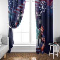 Personalized United States Independence Day Window Curtain Statue of Liberty for 4th of July