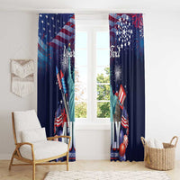 Personalized United States Independence Day Window Curtain Statue of Liberty for 4th of July