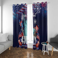 Personalized United States Independence Day Window Curtain Statue of Liberty for 4th of July