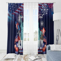 Personalized United States Independence Day Window Curtain Statue of Liberty for 4th of July