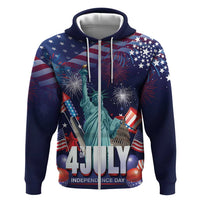 Personalized United States Independence Day Zip Hoodie Statue of Liberty for 4th of July
