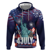 Personalized United States Independence Day Zip Hoodie Statue of Liberty for 4th of July
