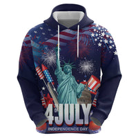Personalized United States Independence Day Zip Hoodie Statue of Liberty for 4th of July