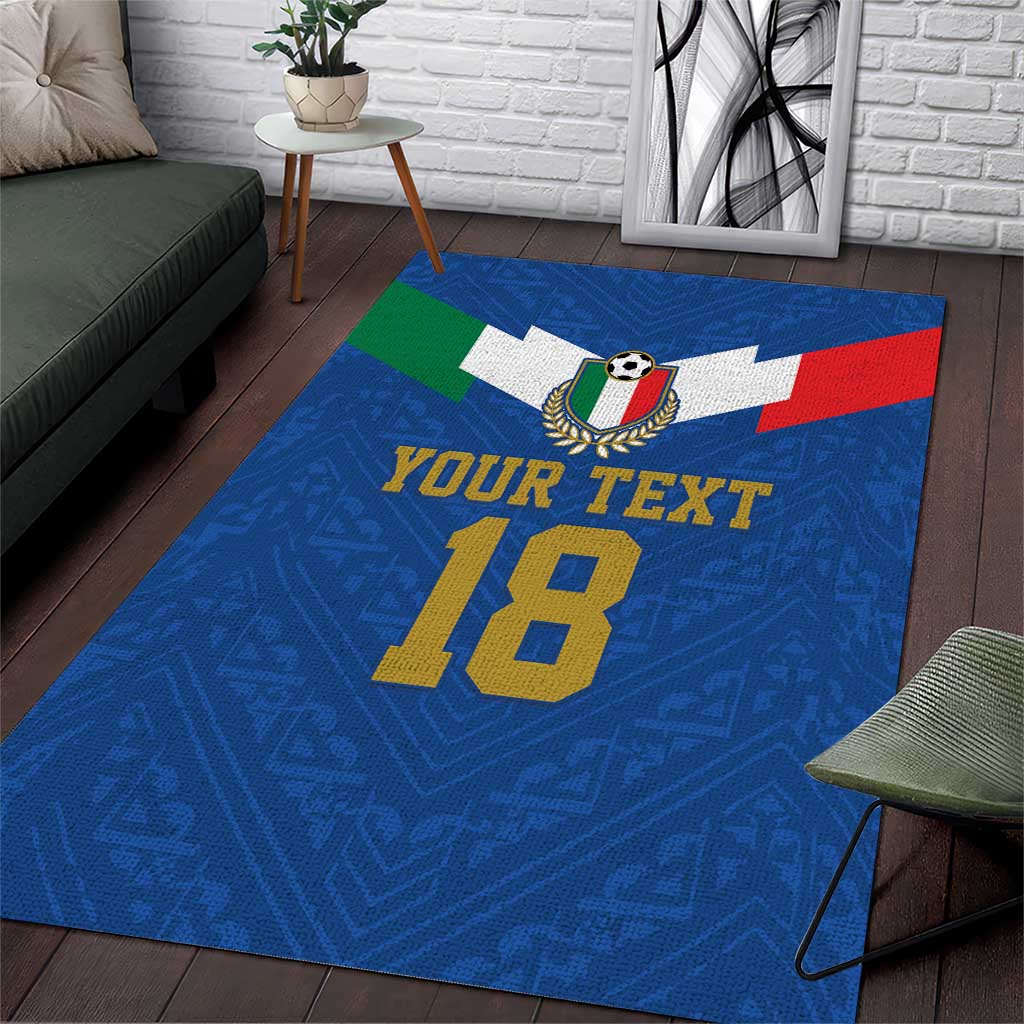Custom Italy Football Area Rug Come On Gli Azzurri