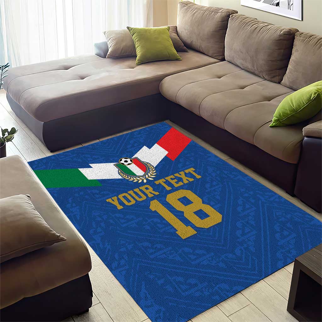 Custom Italy Football Area Rug Come On Gli Azzurri