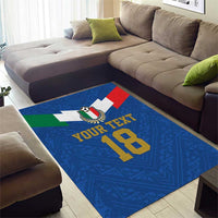 Custom Italy Football Area Rug Come On Gli Azzurri