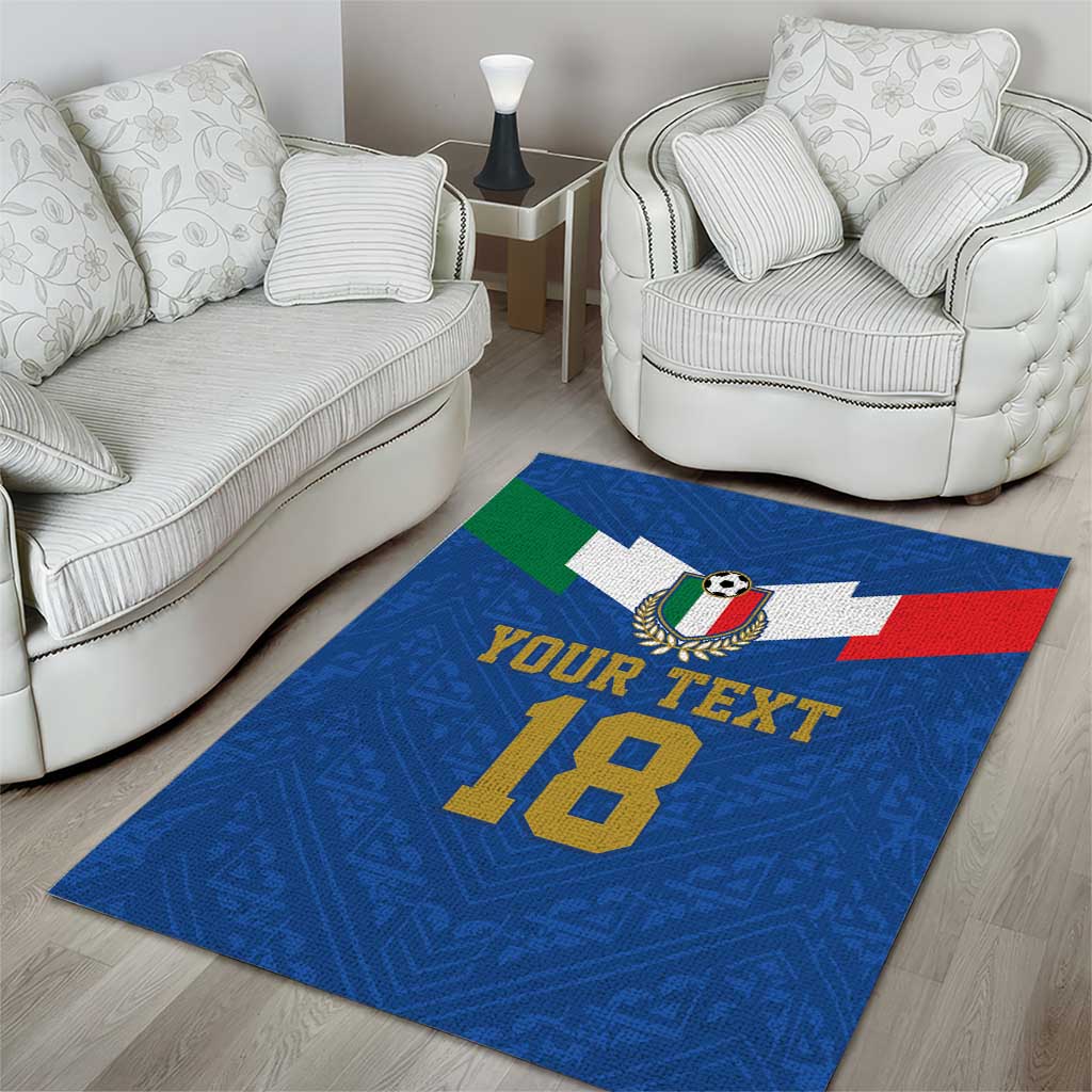 Custom Italy Football Area Rug Come On Gli Azzurri