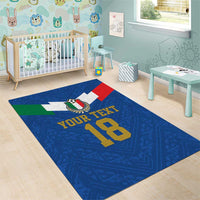 Custom Italy Football Area Rug Come On Gli Azzurri