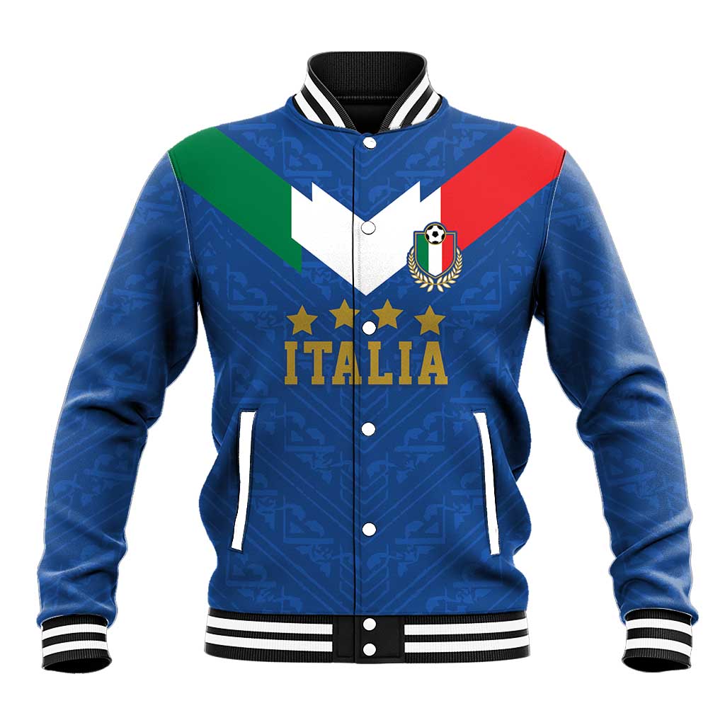 Custom Italy Football Baseball Jacket Come On Gli Azzurri
