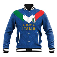 Custom Italy Football Baseball Jacket Come On Gli Azzurri