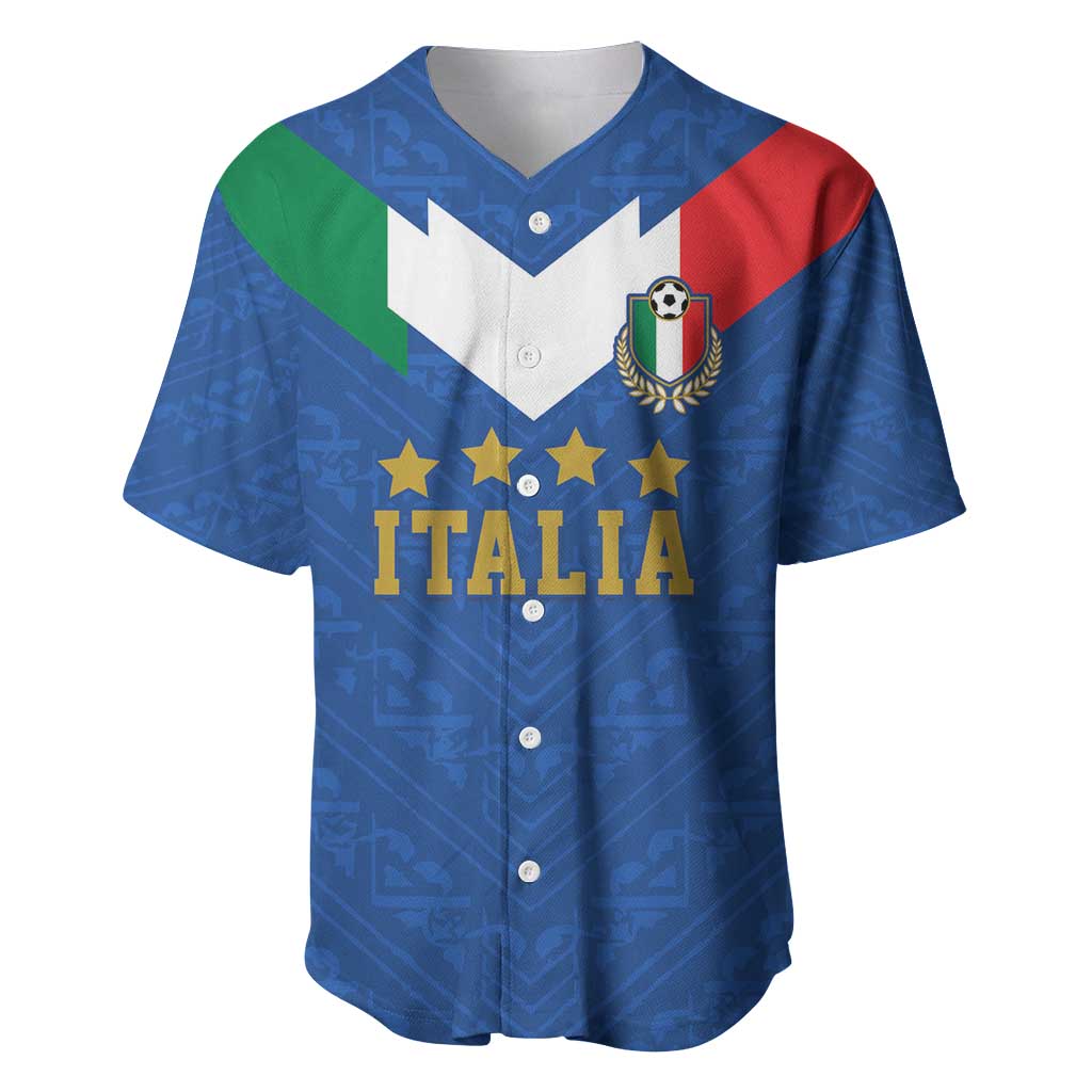 Custom Italy Football Baseball Jersey Come On Gli Azzurri